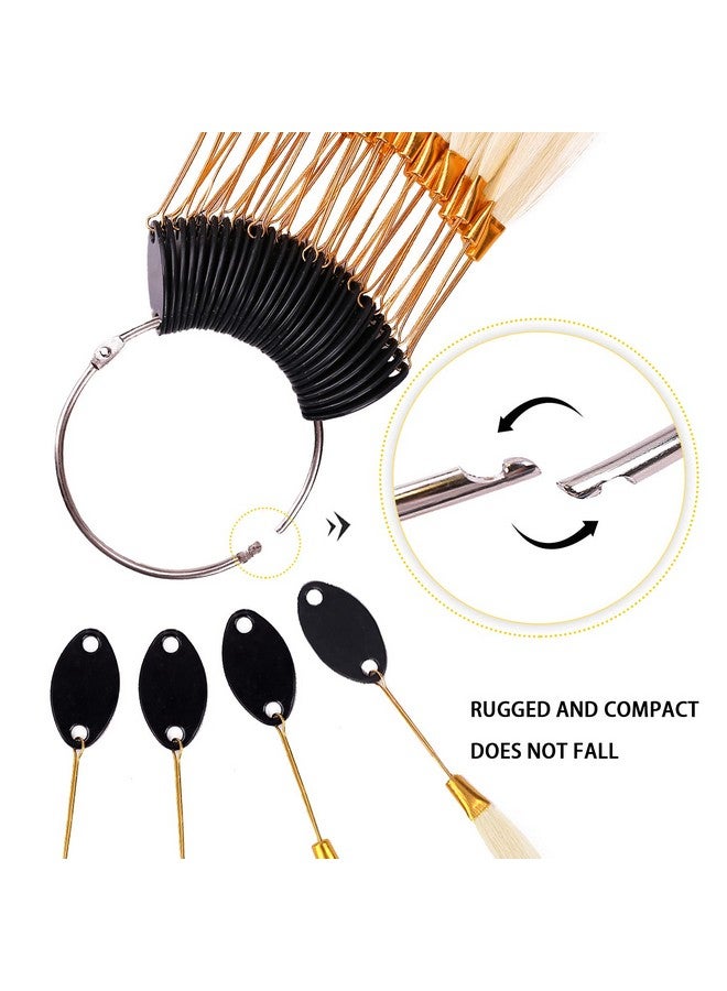 AliLeader Hair Swatches For Testing Color 30 Pcs Hair Swatches 100% Remy Human Hair Color Rings Swatches Testing Color Samples For Salon (8 Inchlight Blonde) - Image 4