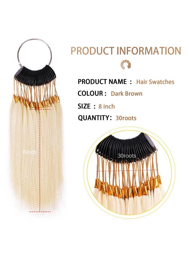 AliLeader Hair Swatches For Testing Color 30 Pcs Hair Swatches 100% Remy Human Hair Color Rings Swatches Testing Color Samples For Salon (8 Inchlight Blonde) - Image 3