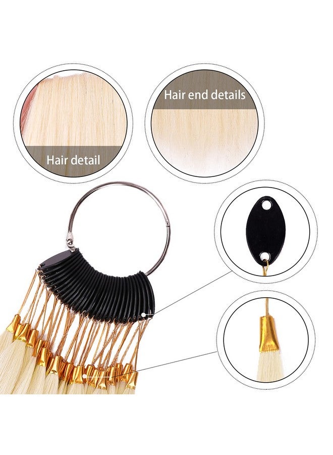 AliLeader Hair Swatches For Testing Color 30 Pcs Hair Swatches 100% Remy Human Hair Color Rings Swatches Testing Color Samples For Salon (8 Inchlight Blonde) - Image 5