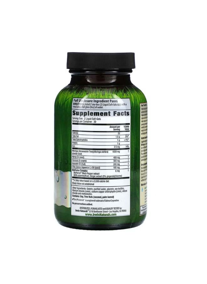 Irwin Naturals Mighty Moringa 60 Liquid SoftGels  - Image 2