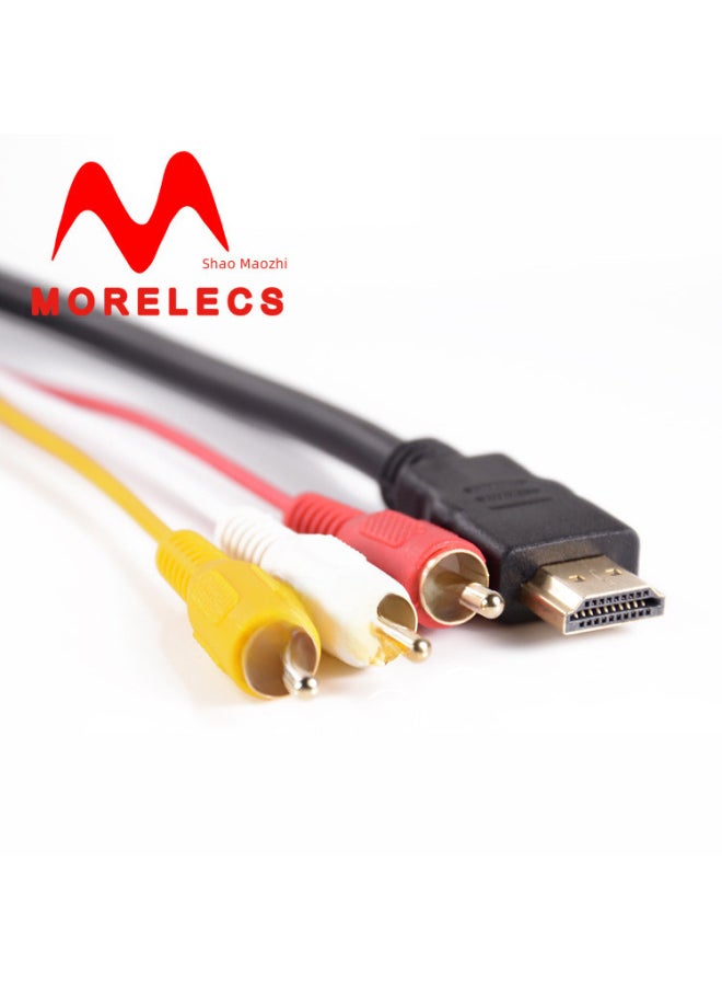 ماركة غير محددة كابل HDMI عالي الدقة من HDTV إلى 3RCA مطلي بـ HDTV إلى AV V Yuv كابل صوت رقمي للكمبيوتر - اللون: OD 6.0 نحاسي  - Image 1