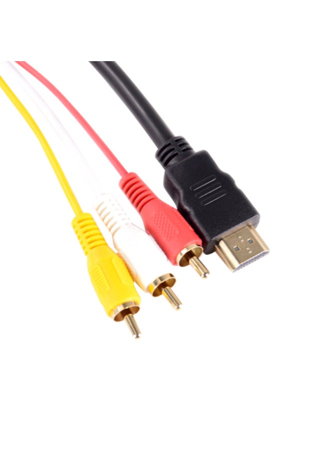 ماركة غير محددة كابل HDMI عالي الدقة من HDTV إلى 3RCA مطلي بـ HDTV إلى AV V Yuv كابل صوت رقمي للكمبيوتر - اللون: OD 6.0 نحاسي  - Image 5