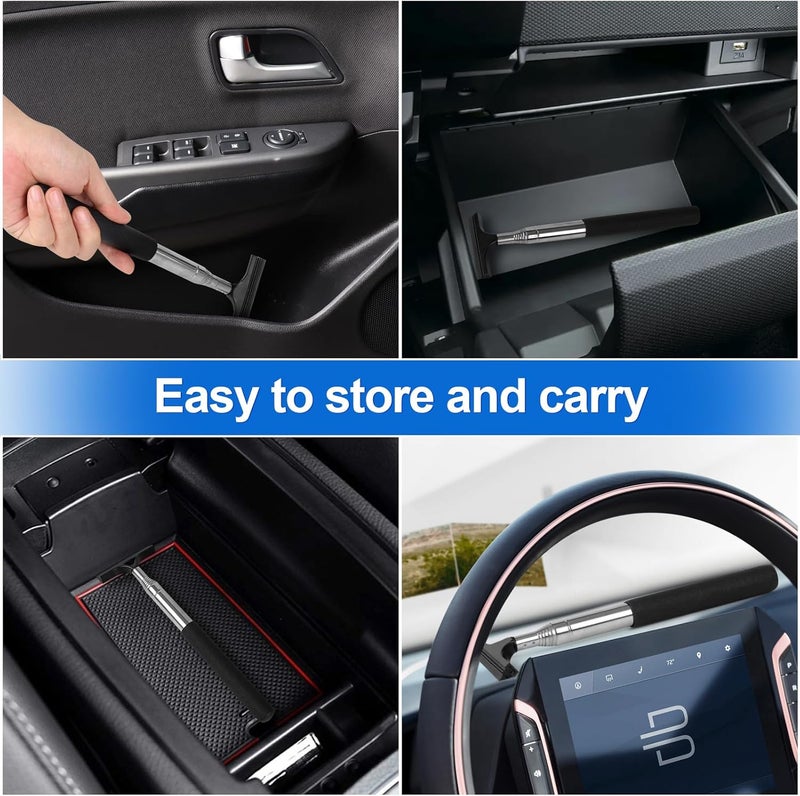 Guirnd 2 Pcs Car Mirror Wiper 386in Handle Car Side Mirror Squeegee Car Mirror Squeegee Side Mirror Squeegee Mini Squeegee for Rainy Foggy Weather - Image 5