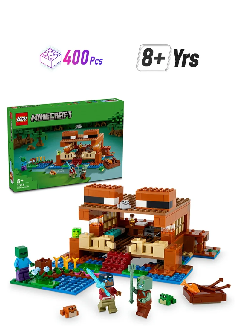ليغو Minecraft The Frog House Building Toy, Gift for Girls and Boys & Kids aged 8 Plus Years Old, Gaming Construction Set with Characters and Animal Mob Figures 21256 (400 pieces)