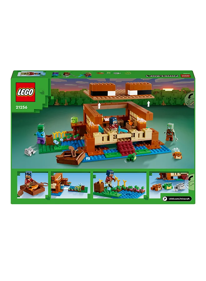ليغو Minecraft The Frog House Building Toy, Gift for Girls and Boys & Kids aged 8 Plus Years Old, Gaming Construction Set with Characters and Animal Mob Figures 21256 (400 pieces)