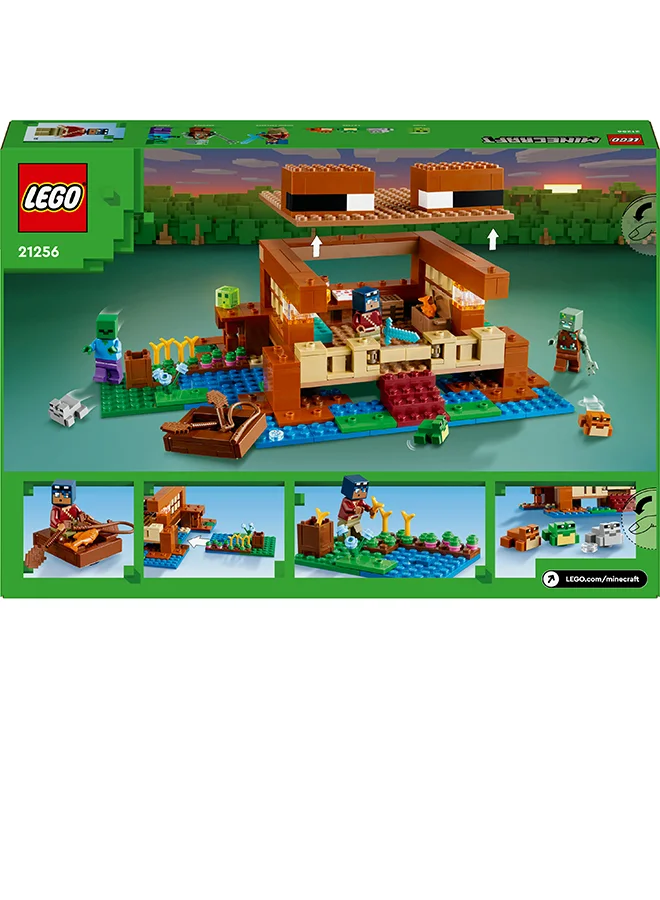 ليغو Minecraft The Frog House Building Toy, Gift for Girls and Boys & Kids aged 8 Plus Years Old, Gaming Construction Set with Characters and Animal Mob Figures 21256 (400 pieces)