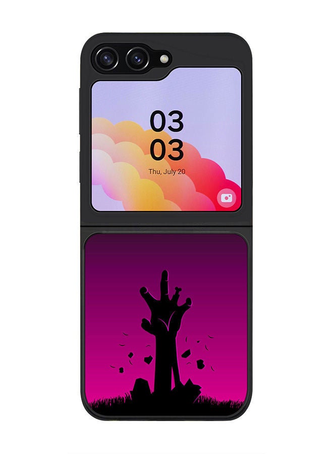 Stylizedd Rugged Black edge case for Samsung Galaxy Z Flip5, Slim fit Soft Case Flexible Rubber Edges Anti Drop TPU Gel Thin Cover -  Reach - Image 1