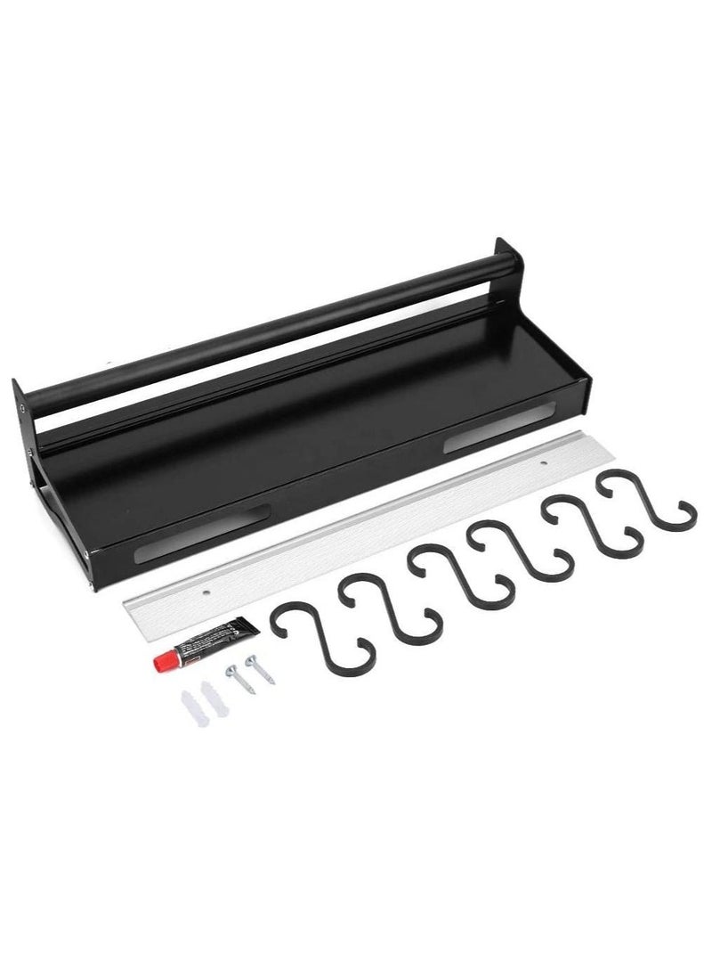 DubaiGallery Kitchen shelf, multifunctional kitchen shelf, kitchen shelf for spices, hook rail, kitchen aid, hanging rack, for kitchen and bathroom, cooking accessories, kitchen utensils - Image 4