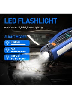 XiuWoo Jump Starter with air Compressor,4 in 1 Jump Starter Air Compressor 150 PSI 3000A Output Current 10000 mAh, Blue  - Image 5