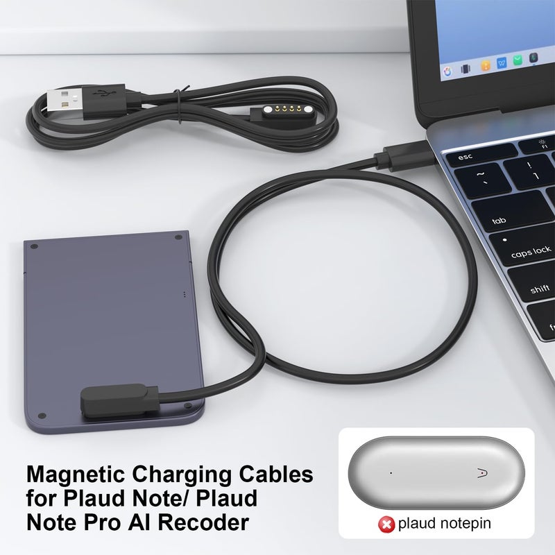 Gamorek Charger for PLAUD Note AI Voice Recorder,Plaid Charger Replacement USB-A/C Charging Cable Cord for PLAUD Note Pro(3.3ft/1m) - Image 2