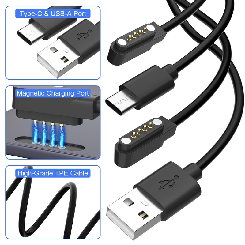 Gamorek Charger for PLAUD Note AI Voice Recorder,Plaid Charger Replacement USB-A/C Charging Cable Cord for PLAUD Note Pro(3.3ft/1m) - Image 5
