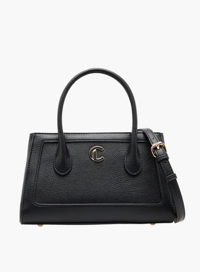 Le Confort Women's Monogram Print Tote Bag with Detachable Strap and Zip Closure