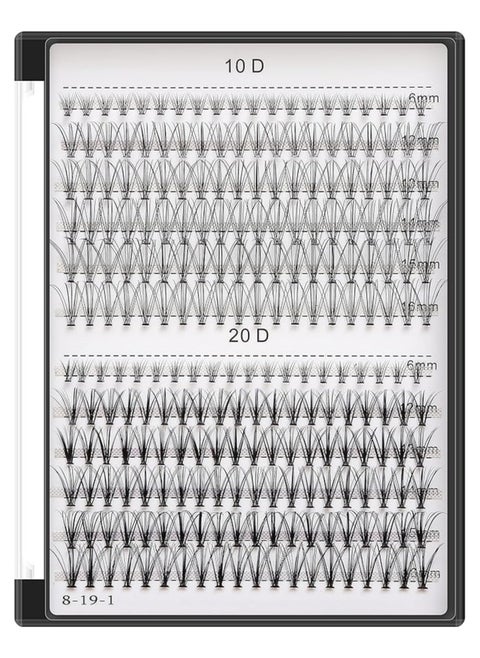 240pcs C Curl 10D/20D Individual Cluster Eyelashes
