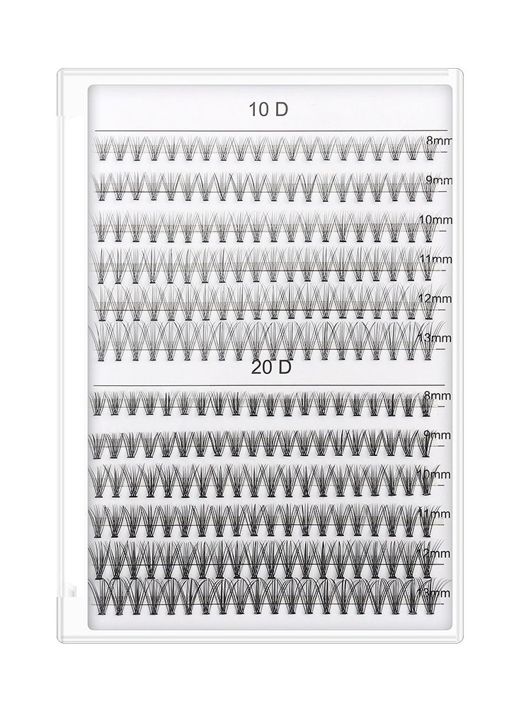 240pcs C Curl 10D/20D Individual Cluster Eyelashes