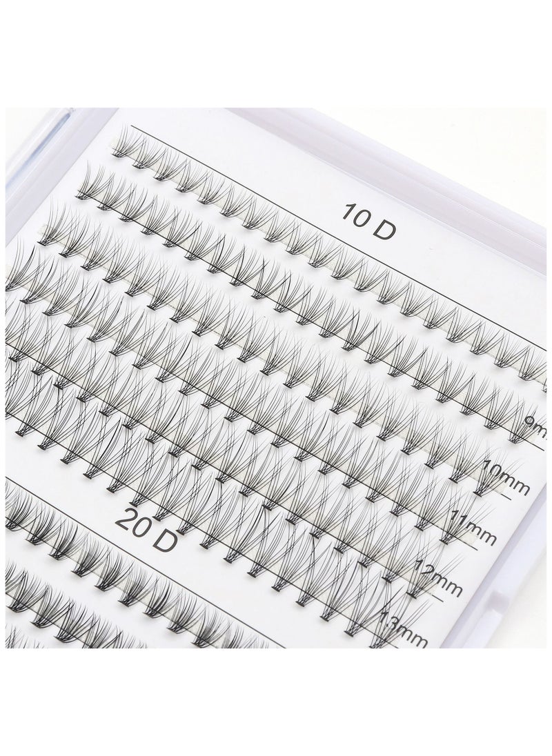 240pcs C Curl 10D/20D Individual Cluster Eyelashes