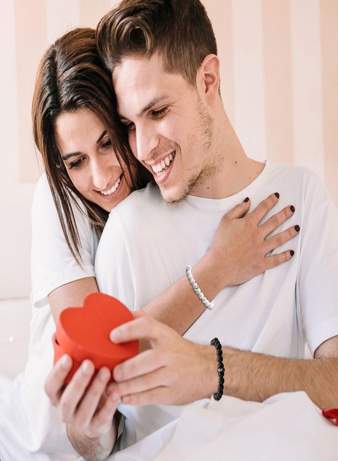 يور أولويز تشارم أساور متطابقة ساحرة للأزواج، سوار وعد صغير، هدايا عيد الحب لها، أساور متطابقة للعلاقات عن بعد للحبيب والحبيبة - Image 2