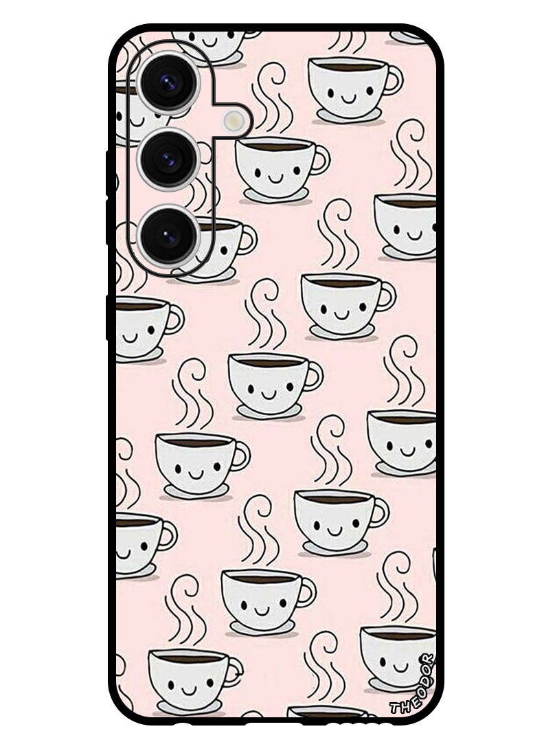 Theodor Protective Case Anti Scratch Shock Proof Bumper Cover For Samsung Galaxy S24 Coffee Pink Bg - Image 1