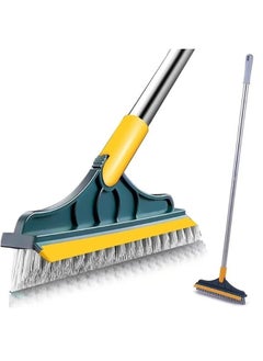 Generic Floor cleaning brush with adjustable long handle stainless steel metal  - Image 1