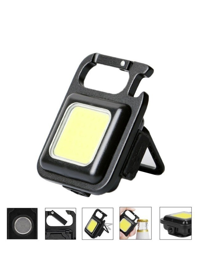 Generic Keychain Light Strong Rechargeable Flashlight Super Bright Outdoor Multi-functional Portable Mini Work Light Small Portable Led-Color:Key Lamp Aluminum Alloy 500 MA  - Image 2