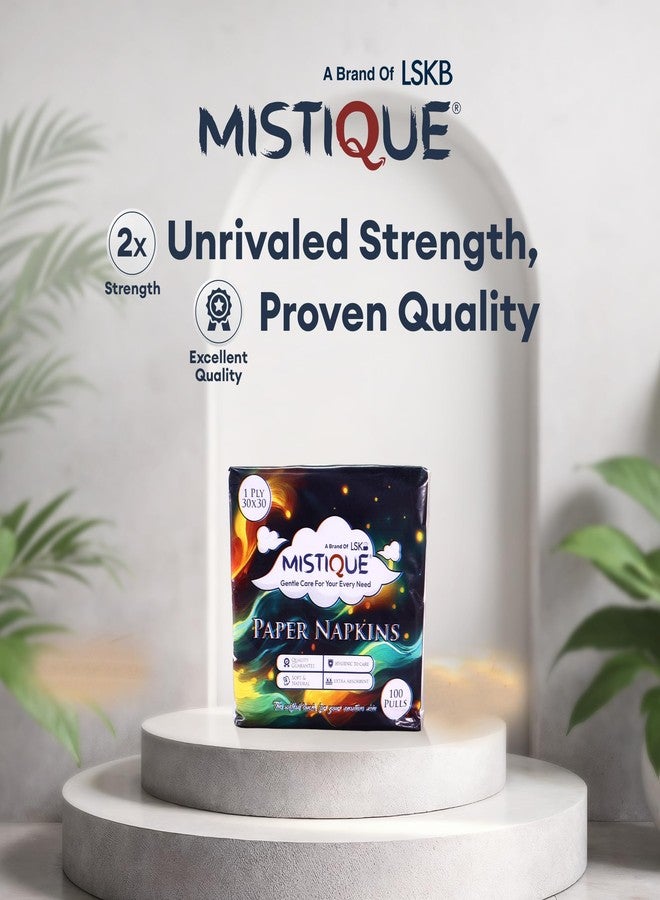MISTIQUE 1 Ply 100 Pulls Tissue Paper Napkin (Pack of 6) | Soft and Highly Absorbent | Sheet Size (30 * 30 cm) - Image 5