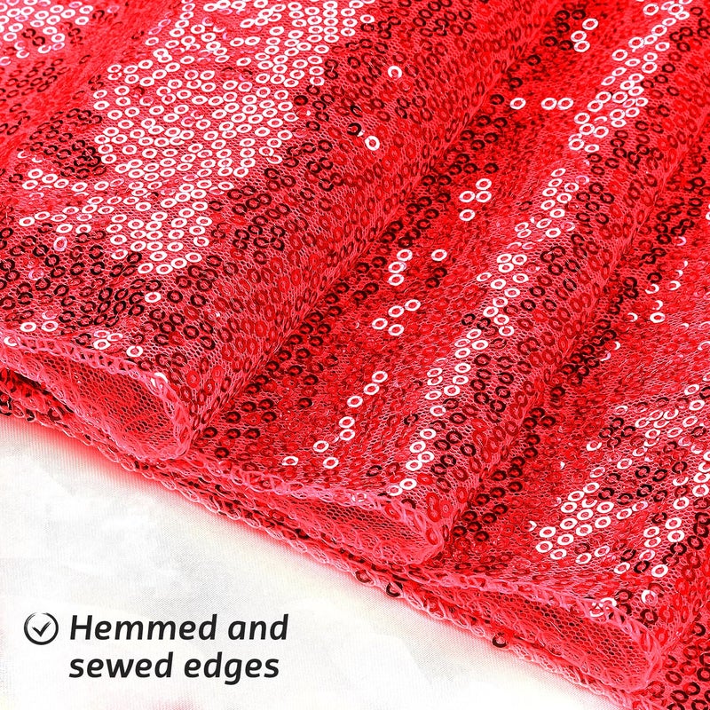 OGORI 6 Pack Sequin Table Runner Red  12 x 108 inch Glitter Red Table Runner for Rectangle Table for Birthday  Wedding  Banquet  Holiday Party Decorations & Baby Shower - Image 4