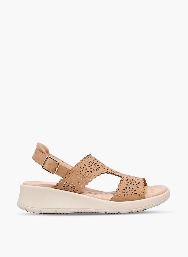 لو كونفورت Women Laser Cut Strap Sandals