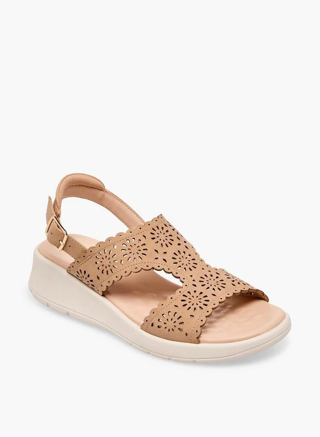لو كونفورت Women Laser Cut Strap Sandals