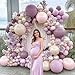 Partycus Dusty Purple Pink Balloon Arch Kit Double Stuffed Lavender White Sand Pearl Balloon Garland with Pastel Pink Lilac Blush Gold Latex for Baby Shower Birthday Wedding Valentines Party - Image 4