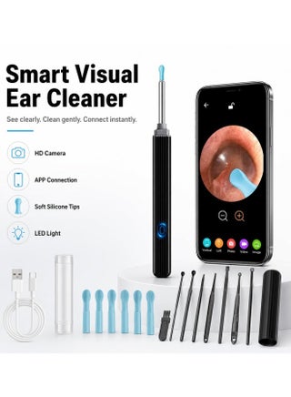 Visual Ear Wax Removal Tool with light, Wireless Ear Cleaning Kit for iOS, Android Smartphones, Wax Elimination Spoon Kit