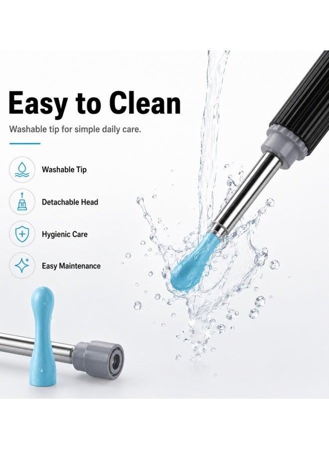 TAKHTEELA Visual Ear Wax Removal Tool with light, Wireless Ear Cleaning Kit for iOS, Android Smartphones, Wax Elimination Spoon Kit - Image 3
