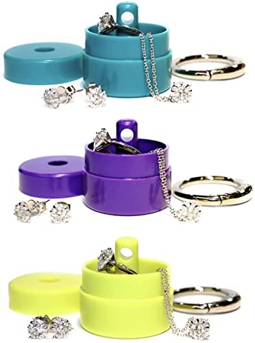Lion Latch Travel Jewelry Box Case Ring Holder on Shark Tank  Ring Holder for Women Girls with Keychain Small Jewelry Organizer Boxes Portable Ring Keeper Key Chain Jewelry Storage Case