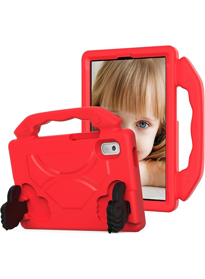 إيروريكس جراب متوافق مع Lenovo Tab M9 مقاس 9.0 بوصة 2023 Tb-310Fu Tb-310Xu جراب مضاد للصدمات خفيف الوزن غير سام من مادة إي في إيه مناسب للأطفال مع مقبض وحامل لجهاز Lenovo Tab M9 باللون الأحمر - Image 1