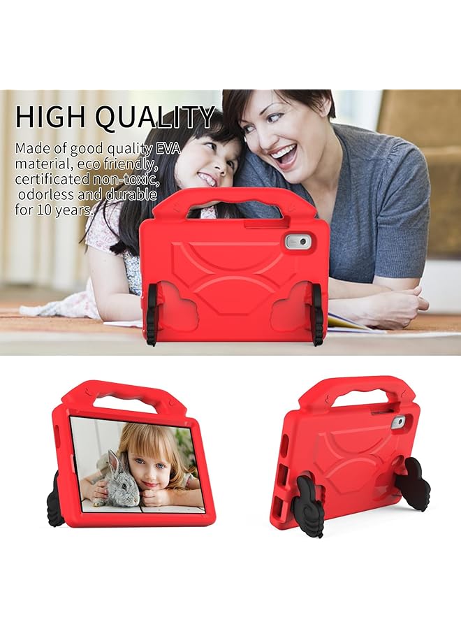 إيروريكس جراب متوافق مع Lenovo Tab M9 مقاس 9.0 بوصة 2023 Tb-310Fu Tb-310Xu جراب مضاد للصدمات خفيف الوزن غير سام من مادة إي في إيه مناسب للأطفال مع مقبض وحامل لجهاز Lenovo Tab M9 باللون الأحمر - Image 2