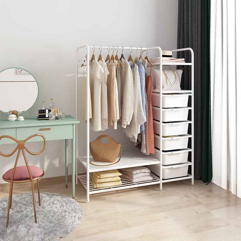 Modern Minimalist Floor-Standing Wardrobe Rack For Bedroom Storage And Organization, Coat Rack, Student Storage Cabinet, Clothes Drying Rack, Iron Art - Image 4