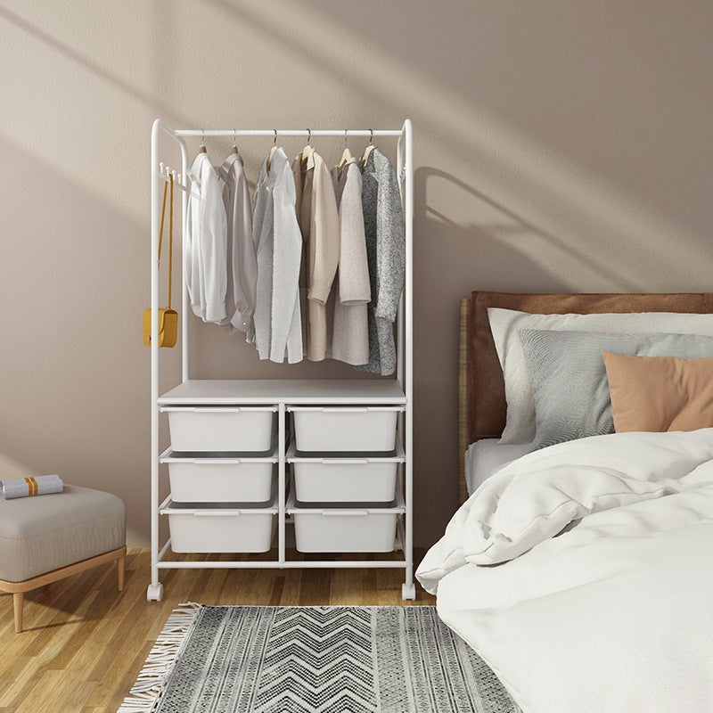 Modern Minimalist Floor-Standing Wardrobe Rack For Bedroom Storage And Organization, Coat Rack, Student Storage Cabinet, Clothes Drying Rack, Iron Art - Image 2