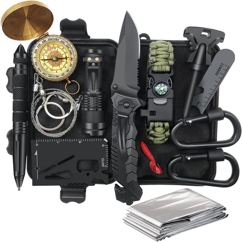 TRSCIND Gifts for Men Dad Husband - Valentines Day, Anniversary Birthday Gifts Idea for Him Boyfriend Man- Survival Kit 14 in 1, Survival Gear and Equipment, Fishing Hunting Camping Accessories, Cool Gadgets - Image 1