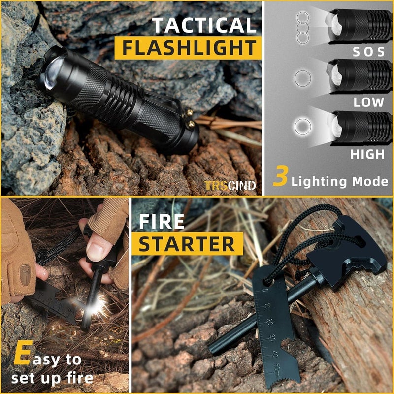 TRSCIND Gifts for Men Dad Husband - Valentines Day, Anniversary Birthday Gifts Idea for Him Boyfriend Man- Survival Kit 14 in 1, Survival Gear and Equipment, Fishing Hunting Camping Accessories, Cool Gadgets - Image 2