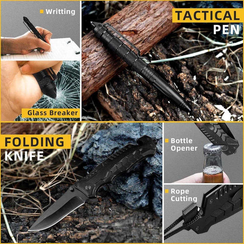 TRSCIND Gifts for Men Dad Husband - Valentines Day, Anniversary Birthday Gifts Idea for Him Boyfriend Man- Survival Kit 14 in 1, Survival Gear and Equipment, Fishing Hunting Camping Accessories, Cool Gadgets - Image 5
