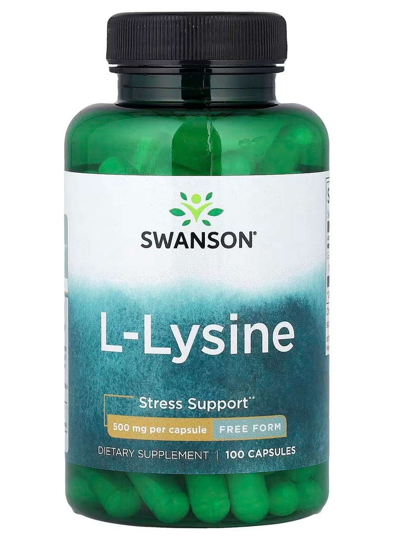 سوانسون، إل-ليسين، 500 ملغ، 100 كبسولة