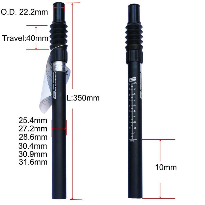 GANOPPER 27.2 Suspension Seatpost Shock Absorber Bicycle Seat Post 27.2mm Damping Road Bike Saddle Tube - Image 5