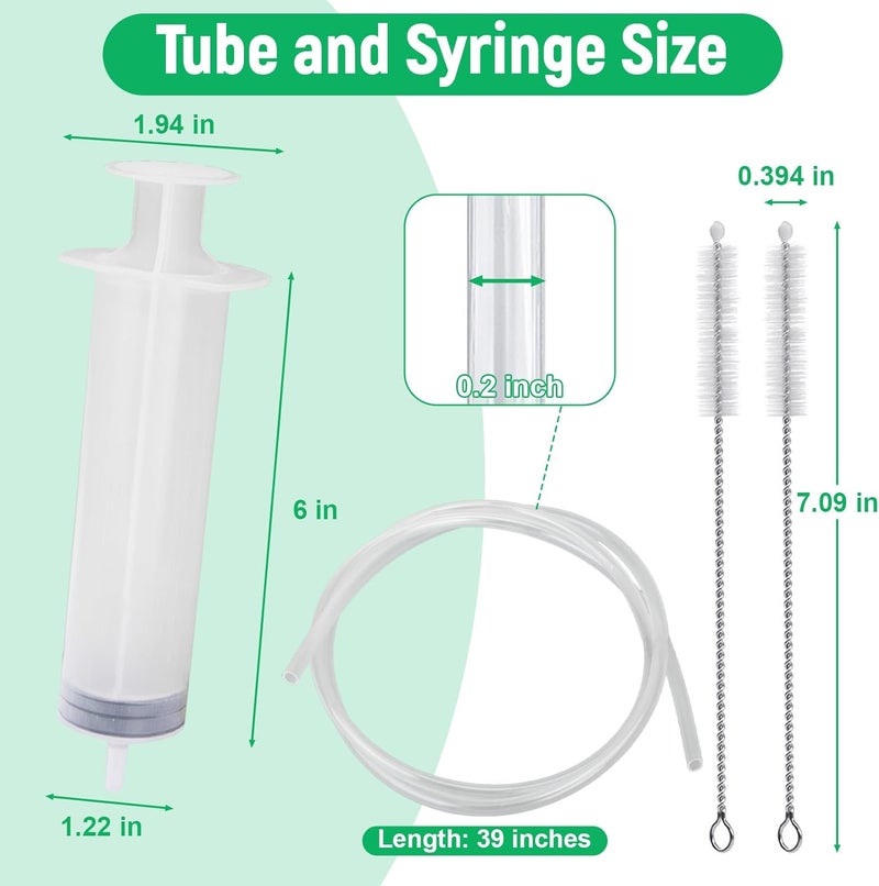 ecocstm Auto Sunroof Drain Cleaning Tool, 120 Inch Flexible Tube Cleaning Brush with Pipe Cleaning Brush, Syringe Hose, And Syringe Soft Drain Brush, Car Sunroof Drain Cleaner for Drains, Sewers, Windshields - Image 3