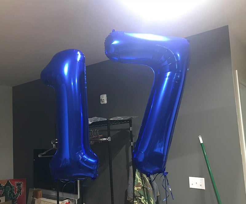 Mluchee 40 Inch Navy Blue 7 Balloon Numbers, Six Seven Birthday Decorations, 7 17 27 70 Year Old Balloon, Balloon Number for Engagement, Wedding - Image 3