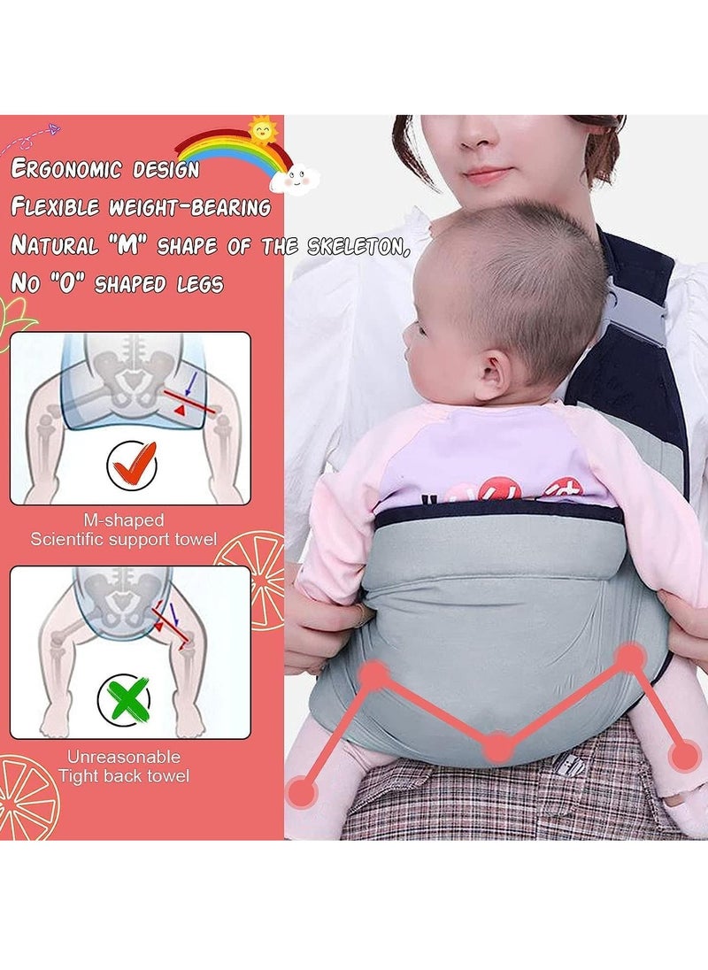 Gonice Baby Sling Carrier, Adjustable Baby Holder Carrier, Lightweight Baby Carrier Sling, Baby Wrap Sling, One Shoulder Labor-Saving Baby Wraps Carrier, Ring Sling Baby Carrier for Newborn Toddler  - Image 3