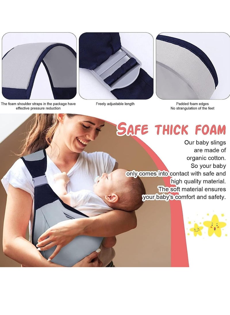 Gonice Baby Sling Carrier, Adjustable Baby Holder Carrier, Lightweight Baby Carrier Sling, Baby Wrap Sling, One Shoulder Labor-Saving Baby Wraps Carrier, Ring Sling Baby Carrier for Newborn Toddler  - Image 4