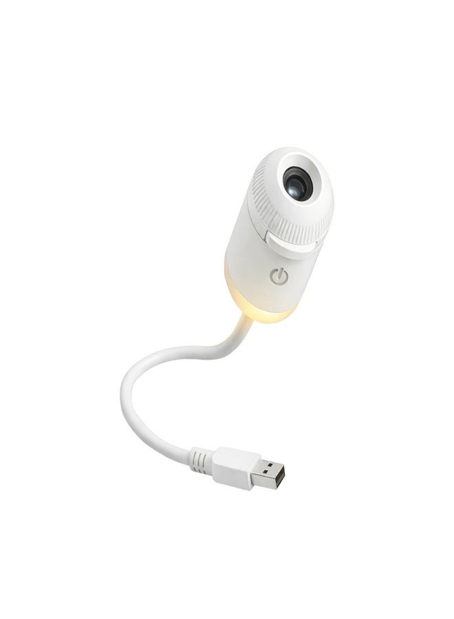 مصباح ليلي يعمل بمنفذ USB لعرض سماء مرصعة بالنجوم، مزود بـ 7 أفلام عرض قابلة للاستبدال، سطوع قابل للتعديل، ذراع مرن، يعمل بمنفذ USB، مناسب لغرف النوم والسيارات والديكورات الداخلية. - Image 1