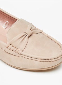 Flora Bella By Shoexpress Women's Bow Accent Slip-On Loafers With Wedge Heels  - Image 5