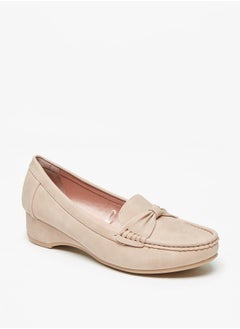 Flora Bella By Shoexpress Women's Bow Accent Slip-On Loafers With Wedge Heels  - Image 3