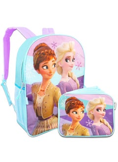 Disney Frozen Backpack And Lunch Box Set For Girls Deluxe 16 Frozen 2 Backpack With Insulated Lunch Bag Stickers And More Frozen School Supplies Bundle  Frozen Backpack For Girls Frozen  - Image 2