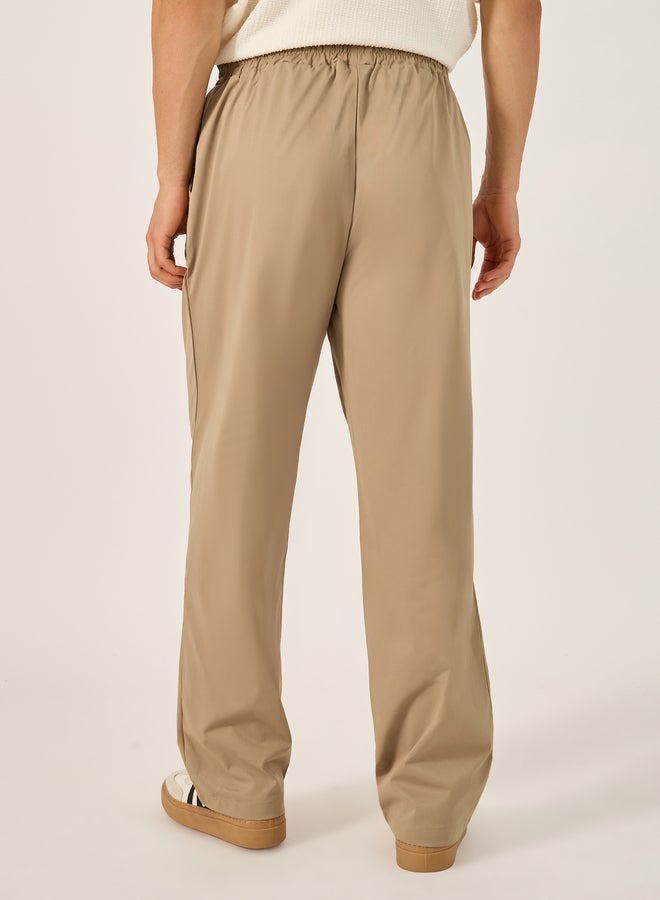 Styli Patch Detail Relaxed Fit Twill Joggers  - Image 4