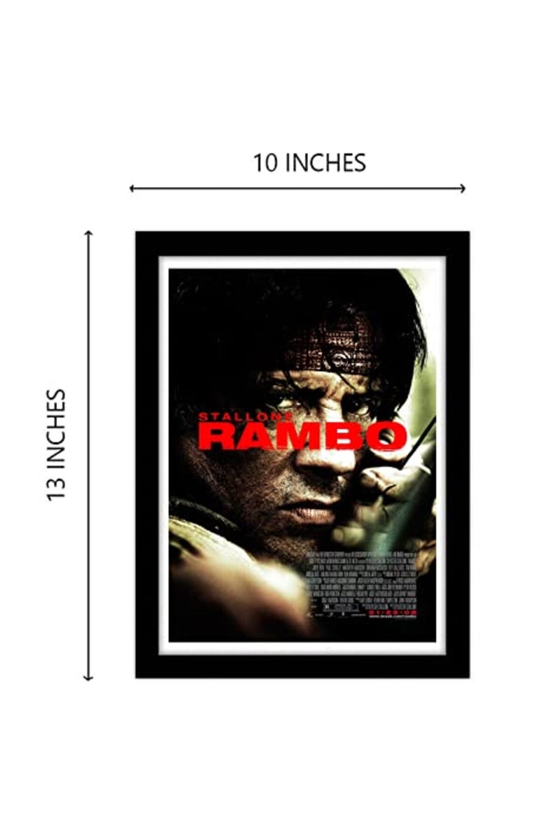 GRAY WALL Rambo Movie Framed Poster - Image 5